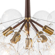 Load image into Gallery viewer, Farmhouze Light - 6 - Light Dimmable Glam Cluster Glass Globe Bubble Chandelier - Chandelier - Brown + Brass -
