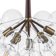 Load image into Gallery viewer, Farmhouze Light - 6 - Light Dimmable Glam Cluster Glass Globe Bubble Chandelier - Chandelier - Brown + Brass -