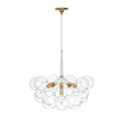 Load image into Gallery viewer, Farmhouze Light - 6 - Light Dimmable Glam Cluster Glass Globe Bubble Chandelier - Chandelier - Brown + Brass -