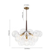 Load image into Gallery viewer, Farmhouze Light - 6 - Light Dimmable Glam Cluster Glass Globe Bubble Chandelier - Chandelier - Brown + Brass -