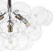 Load image into Gallery viewer, Farmhouze Light - 6 - Light Dimmable Glam Cluster Glass Globe Bubble Chandelier - Chandelier - Brown + Brass -