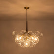 Load image into Gallery viewer, Farmhouze Light - 6 - Light Dimmable Glam Cluster Glass Globe Bubble Chandelier - Chandelier - Brown + Brass -