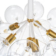 Load image into Gallery viewer, Farmhouze Light - 6 - Light Dimmable Glam Cluster Glass Globe Bubble Chandelier - Chandelier - White + Brass -