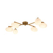 Load image into Gallery viewer, Farmhouze Light - 6 - Light Opal Glass Globe Branch Ceiling Light - Ceiling Light - Black - 6 - Light