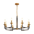 Load image into Gallery viewer, Farmhouze Light - 8 - Light Farmhouse Black Brass Candle Style Chandelier - Chandelier - 29 in -