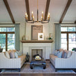 Load image into Gallery viewer, Farmhouze Light - 8 - Light Farmhouse Black Brass Candle Style Chandelier - Chandelier - 29 in -