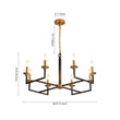 Load image into Gallery viewer, Farmhouze Light - 8 - Light Farmhouse Black Brass Candle Style Chandelier - Chandelier - 29 in -