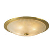 Load image into Gallery viewer, Farmhouze Light - Antique Brass Textured Glass Round Ceiling Light - Ceiling Light - 23in -