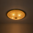 Load image into Gallery viewer, Farmhouze Light - Antique Brass Textured Glass Round Ceiling Light - Ceiling Light - 23in -