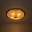 Load image into Gallery viewer, Farmhouze Light - Antique Brass Textured Glass Round Ceiling Light - Ceiling Light - 23in -