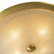 Load image into Gallery viewer, Farmhouze Light - Antique Brass Textured Glass Round Ceiling Light - Ceiling Light - 23in -