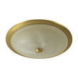 Load image into Gallery viewer, Farmhouze Light - Antique Brass Textured Glass Round Ceiling Light - Ceiling Light - 23in -