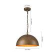 Load image into Gallery viewer, Farmhouze Light - Antique Hand - Painted Bronze Oversized Iron Dome Pendant - Pendant - 23 in -