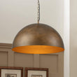 Load image into Gallery viewer, Farmhouze Light - Antique Hand - Painted Bronze Oversized Iron Dome Pendant - Pendant - 23 in -