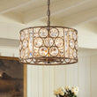 Load image into Gallery viewer, Farmhouze Light - Antique Luxury Crystal Drum Cage Chandelier - Chandelier - Black -