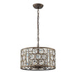 Load image into Gallery viewer, Farmhouze Light - Antique Luxury Crystal Drum Cage Chandelier - Chandelier - Black -