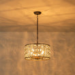 Load image into Gallery viewer, Farmhouze Light - Antique Luxury Crystal Drum Cage Chandelier - Chandelier - Black -