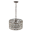 Load image into Gallery viewer, Farmhouze Light - Antique Luxury Crystal Drum Cage Chandelier - Chandelier - Black -
