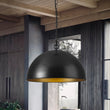 Load image into Gallery viewer, Farmhouze Light - Black Gold Industrial Oversized Metal Dome Pendant Light - Pendant - 15 in -