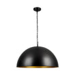 Load image into Gallery viewer, Farmhouze Light - Black Gold Industrial Oversized Metal Dome Pendant Light - Pendant - 23 in -