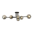 Load image into Gallery viewer, Farmhouze Light - Black Linear Smoked Glass Globe Sputnik Ceiling Light - Ceiling Light - Black -