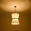 Load image into Gallery viewer, Farmhouze Light - Boho 2 - Tier Pleated White Fabric Lantern Pendant Light - Chandelier - 19.7 in -