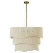Load image into Gallery viewer, Farmhouze Light - Boho Bleached String Tiered Drum Pendant Light - Chandelier - White -