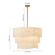 Load image into Gallery viewer, Farmhouze Light - Boho Bleached String Tiered Drum Pendant Light - Chandelier - White -