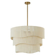 Load image into Gallery viewer, Farmhouze Light - Boho Bleached String Tiered Drum Pendant Light - Chandelier - White -
