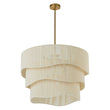 Load image into Gallery viewer, Farmhouze Light - Boho Bleached String Tiered Drum Pendant Light - Chandelier - White -