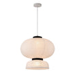 Load image into Gallery viewer, Farmhouze Light - Boho Farmhouse 2 - Tier White Paper Lantern Pendant Light - Chandelier - Narrow Bottom -