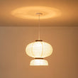 Load image into Gallery viewer, Farmhouze Light - Boho Farmhouse 2 - Tier White Paper Lantern Pendant Light - Chandelier - Narrow Bottom -