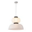 Load image into Gallery viewer, Farmhouze Light - Boho Farmhouse 2 - Tier White Paper Lantern Pendant Light - Chandelier - Narrow Bottom -
