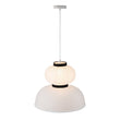 Load image into Gallery viewer, Farmhouze Light - Boho Farmhouse 2 - Tier White Paper Lantern Pendant Light - Chandelier - Narrow Bottom -