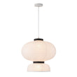 Load image into Gallery viewer, Farmhouze Light - Boho Farmhouse 2 - Tier White Paper Lantern Pendant Light - Chandelier - Narrow Bottom -