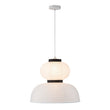 Load image into Gallery viewer, Farmhouze Light - Boho Farmhouse 2 - Tier White Paper Lantern Pendant Light - Chandelier - Narrow Bottom -