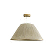 Load image into Gallery viewer, Farmhouze Light - Boho Farmhouse Woven String Drum Lantern Pendant Light - Chandelier - Brass -