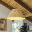 Load image into Gallery viewer, Farmhouze Light - Boho Farmhouse Woven String Drum Lantern Pendant Light - Chandelier - Brass -