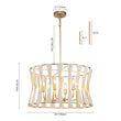 Load image into Gallery viewer, Farmhouze Light-Boho Rope 6-Light Brass Drum Lantern Pendant--Black-
