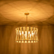 Load image into Gallery viewer, Farmhouze Light-Boho Rope 6-Light Brass Drum Lantern Pendant--Bleached-