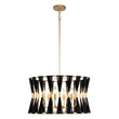 Load image into Gallery viewer, Farmhouze Light-Boho Rope 6-Light Brass Drum Lantern Pendant--Bleached-