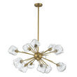 Load image into Gallery viewer, Farmhouze Light - Brass 12 - Light Ice Glass Shade Sputnik Chandelier - Chandelier - 12 - Light - Brass