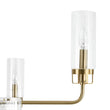 Load image into Gallery viewer, Farmhouze Light - Brass 6 - Light Fluted Glass Shade Candle Style Tiered Chandelier - Chandelier - Brass -