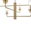 Load image into Gallery viewer, Farmhouze Light - Brass 6 - Light Fluted Glass Shade Candle Style Tiered Chandelier - Chandelier - Brass -
