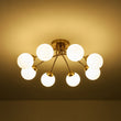Load image into Gallery viewer, Farmhouze Light - Brass 8 - Light Bubble Round Sputnik Semi Flush Mount Light - Ceiling Light - Ribbed -