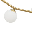 Load image into Gallery viewer, Farmhouze Light - Brass 8 - Light Opal Glass Globe Kitchen Island Linear Chandelier - Chandelier - Brass -