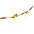 Load image into Gallery viewer, Farmhouze Light - Brass 8 - Light Opal Glass Globe Kitchen Island Linear Chandelier - Chandelier - Brass -