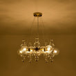 Load image into Gallery viewer, Farmhouze Light - Brass Cluster Clear Glass Bubble Round Ring Chandelier - Chandelier - Brass -