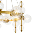 Load image into Gallery viewer, Farmhouze Light - Brass Cluster Clear Glass Bubble Round Ring Chandelier - Chandelier - Brass -