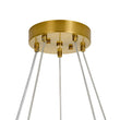 Load image into Gallery viewer, Farmhouze Light - Brass Cluster Clear Glass Bubble Round Ring Chandelier - Chandelier - Brass -